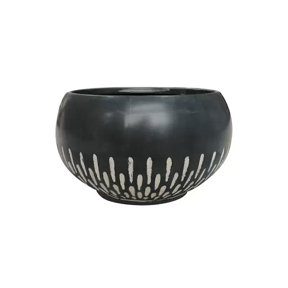 Southern Patio 12" Ava Planter Brown Finish