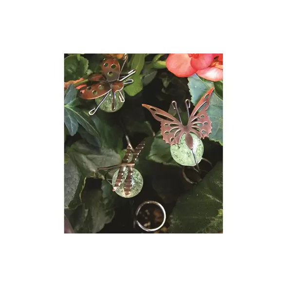 E-V 24pc Small Garden Critter Pot Sticker Display Assorted