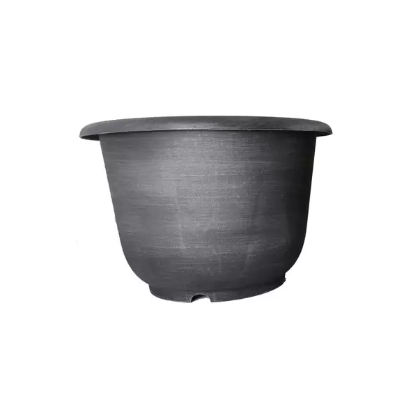 Grower Select 14.00 Roll Rim Pot Black / Silver 1413/PL