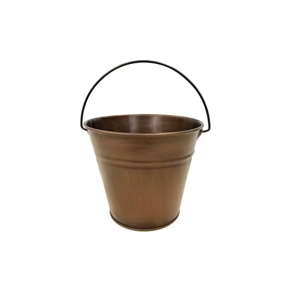 Gardener Select 6" Round Tin Bucket Antique Copper 6"wx5"h 48/CS