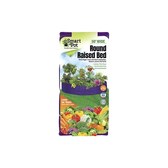 Smart Pot Round Raised Bed 50" Purple