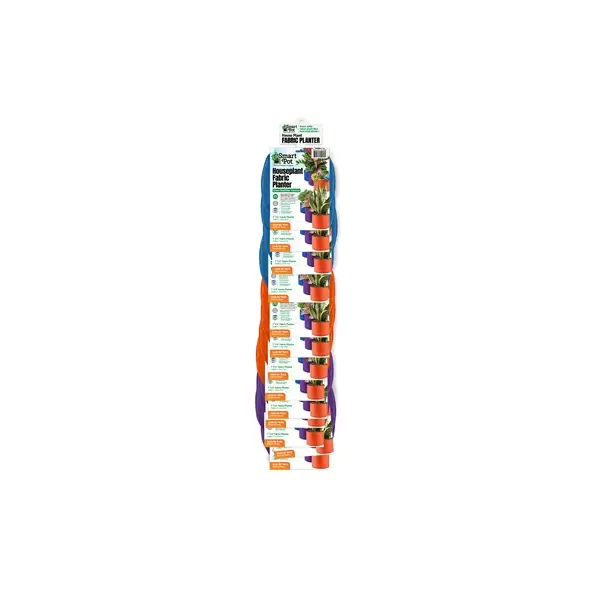 Smart Pot 12pc Houseplants 1gal Clip Strip Asst Colors (4 Each Berry Blue, Violet & Mandarin Orange)