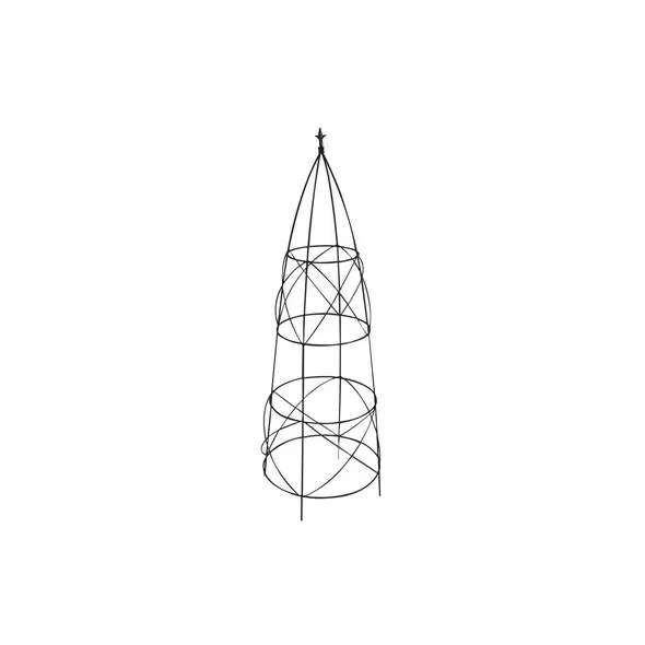 Panacea 36" Black Circular Obelisk With Finial