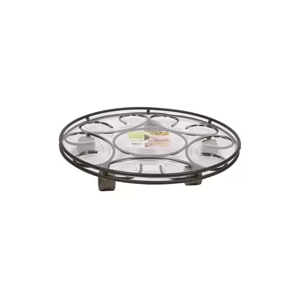 Plastec 14" Saucer Caddy Deluxe Black