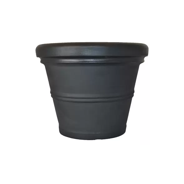 Tusco 13.5" Rolled Rim Planter Black