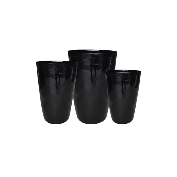MCarr 12pc Tall Round Planter Pallet Glossy Black