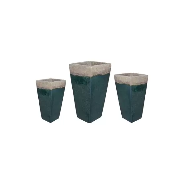 MCarr 15pc Tall Smooth Planter Pallet Volcanic Falling Green