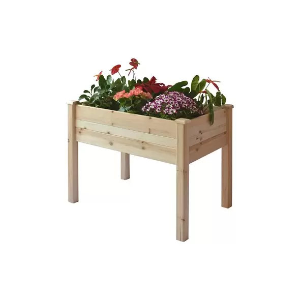 Master Gardner 35x24x35 Garden Table Natural No Tools Required