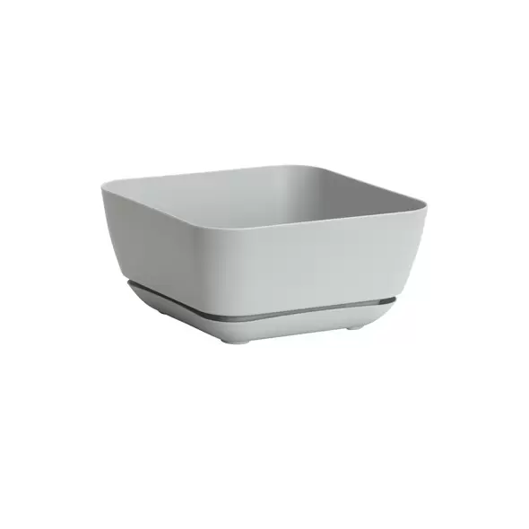 Majestic Gdn Planter Grey 12"x12" Square Matte