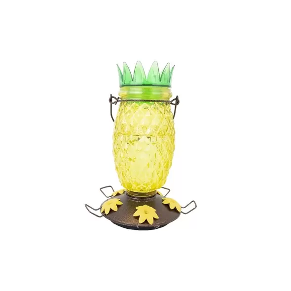 Perky Pet 28oz Pineapple Glass Top Fill Hummingbird Feeder
