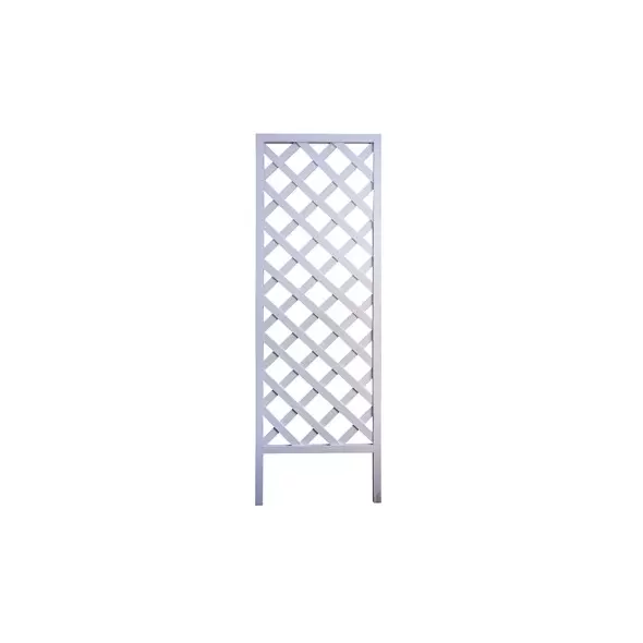 Panacea 72"H x 22"W Wood Diamond Framed Trellis White