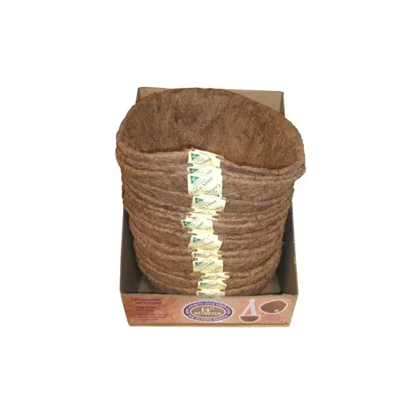 WSP 16" Basket Shaped Coco Liner in Display Carton