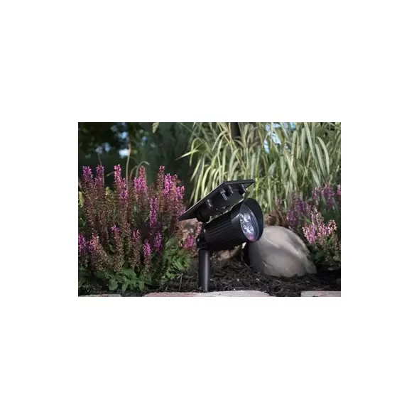 Moonrays Solar Black Plastic High Power Spotlight