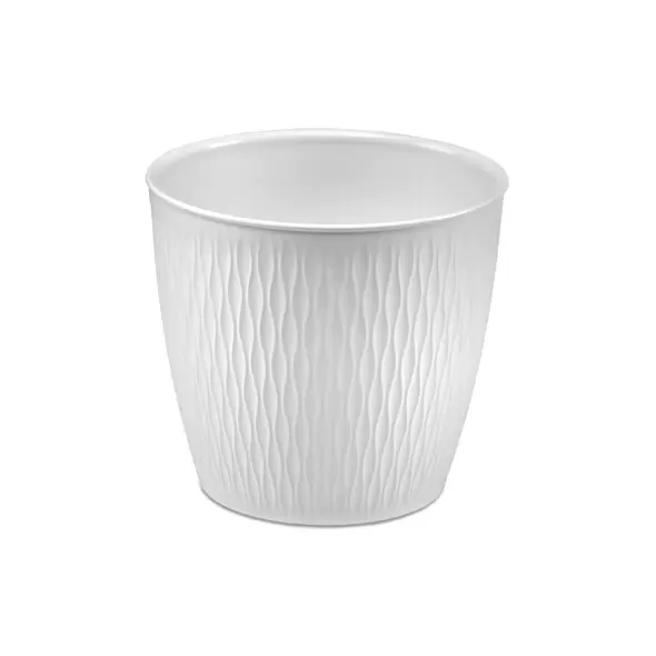 Deroma 11.8" Ariel Pot Premium Plastic White