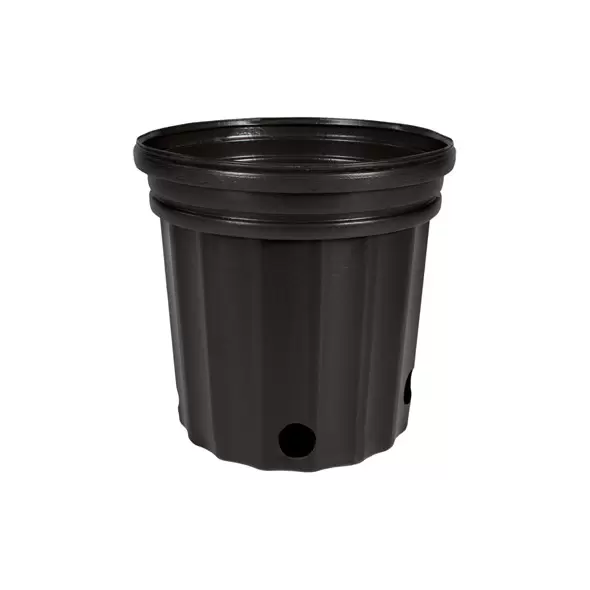 HC Dillen Elite 1200 Squat Nursery Pot, Blow Molded, Trade 3 Gallon, Black, 50 per Bundle, 60 Bundles per Pallet, 11.00in x 7.62in, 2.50Gal, 3Gallon