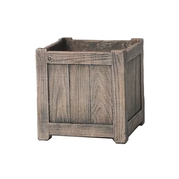 MCarr 3pc Square Barn Planter Set Wood Brown