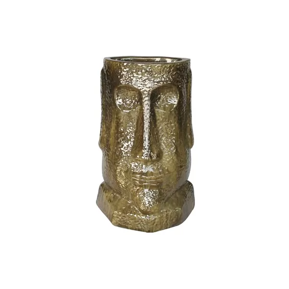 MCarr 23" Easter Island Planter Brown Cream