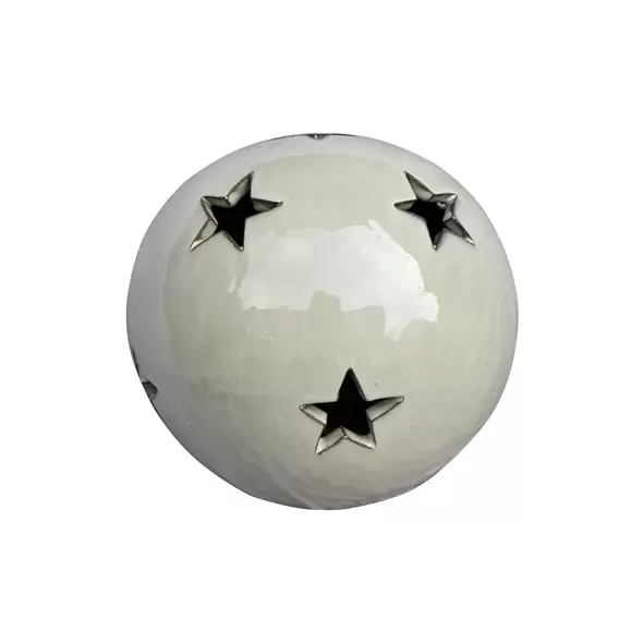 MCarr 10" Sphere W/Stars Light Cream