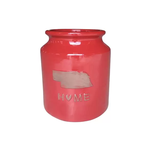 MCarr 24pc Nebraska State Churn Planter Pallet Scraped Red