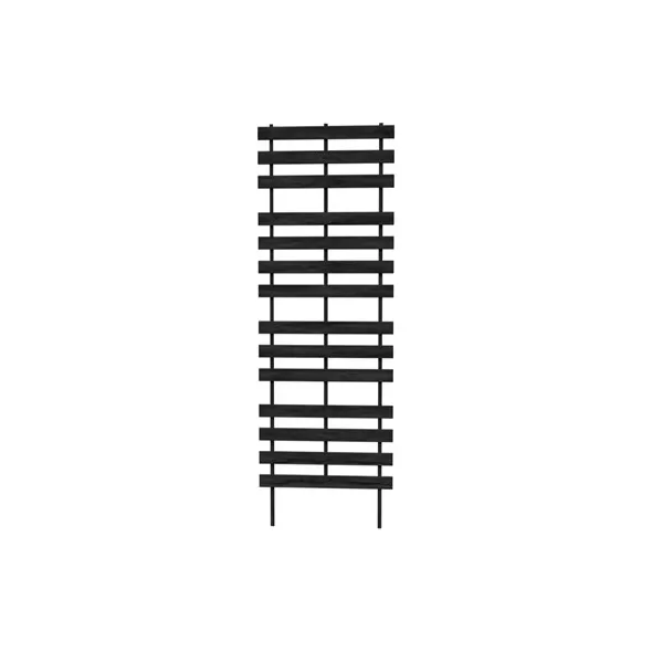 Panacea 72" Contemporary Wood Trellis Charcoal Black