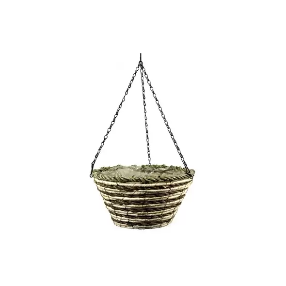 SuperMoss 14" Creative Woven Hanging Basket Natural Taos