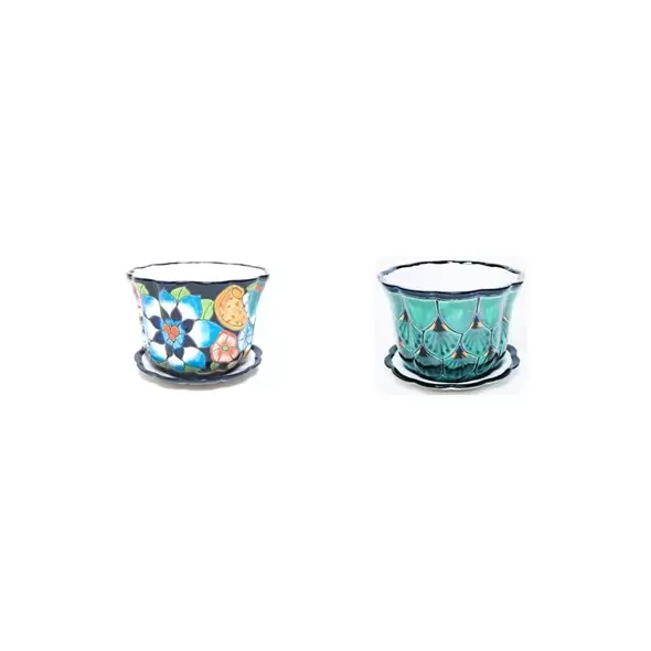 Talavera 8" Pot with Saucer
