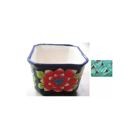 Talavera 10" Square Planter with Feet