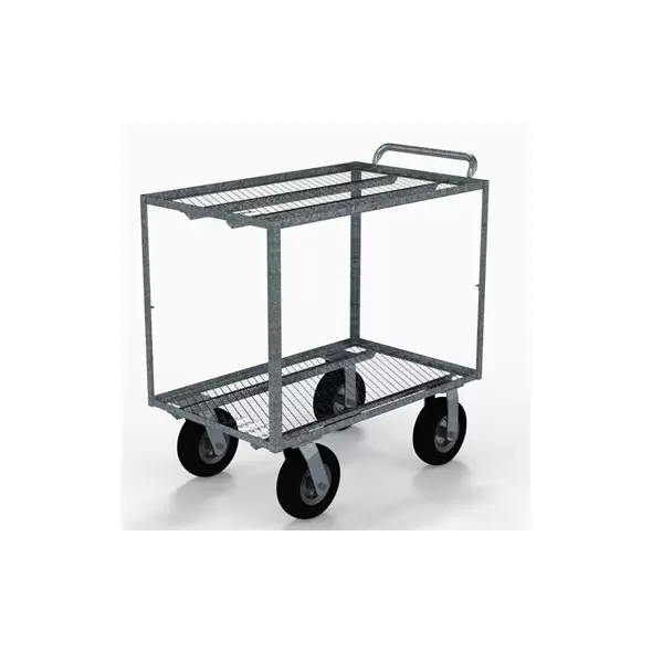 VRE Single Handle Shopper Push 22"X36" Cart 8" Flat Free Tire VRCTSHOPPER
