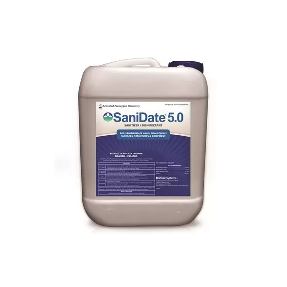 Biosafe SaniDate 5.0 275Gl Tote OMRI HAZ ( Hydrogen Peroxide+Peroxyacetic acid )