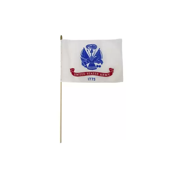 FlagZone 12"x18" Army Poly Cotton Stick Flag