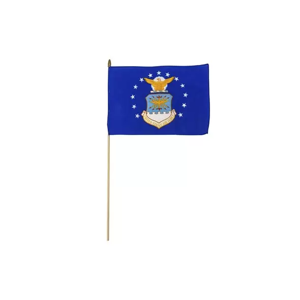 FlagZone 12"x18" Air Force Poly Cotton Stick