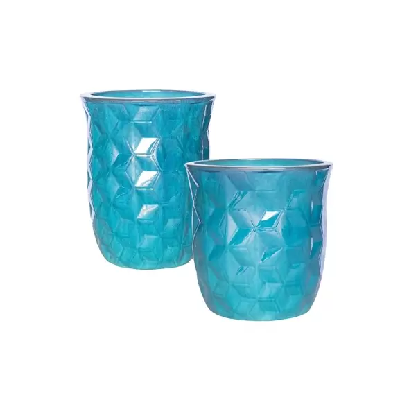 MCarr 30pc Tall Hexagon Planter Pallet Ultra Marine