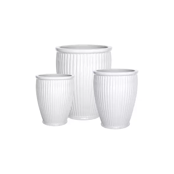MCarr 15pc Tall Ribbed Planter Pallet White