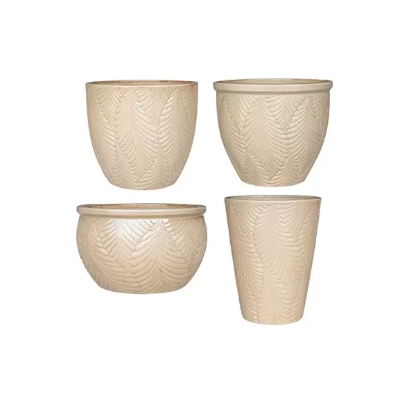 MCarr 26pc Fronds Planter Pallet Yellow Cream