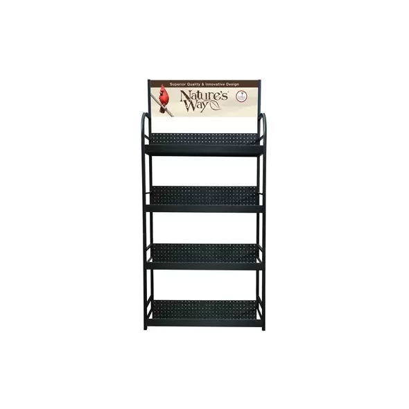 Natures Way Empty 4-Shelf Metal Floor Display