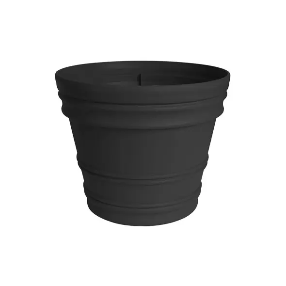 Bloem 12" Rolled Rim Planter Black