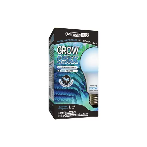 Miracle LED 6.5KK Grow Light - Blue Spectrum LED - Replaces up to 150W - Grow Bulb for Seed Starting