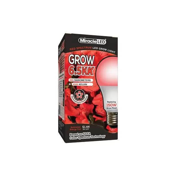 Miracle LED 6.5KK Grow Light - Red Spectrum LED - Replaces up to 150W - Grow Bulb for Fruiting & Flowering