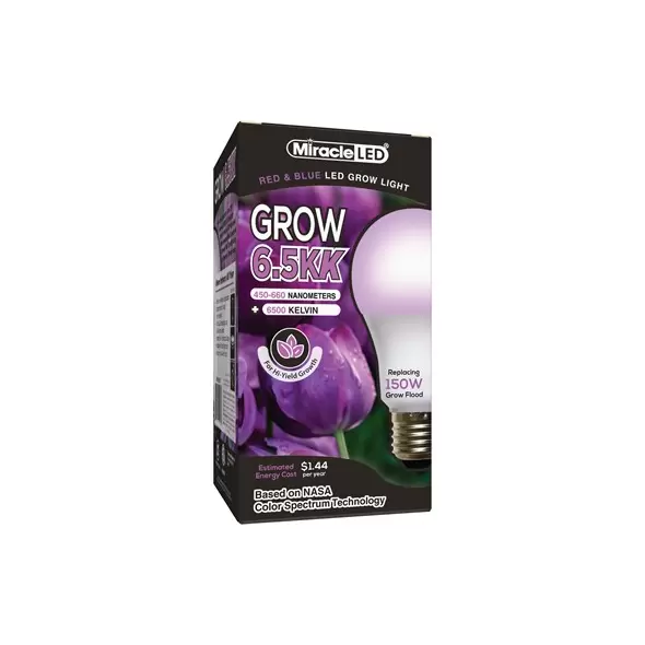 Miracle LED 6.5KK Grow Light - Red+Blue Spectrum LED - Replaces up to 150W - Grow Bulb for High Yield