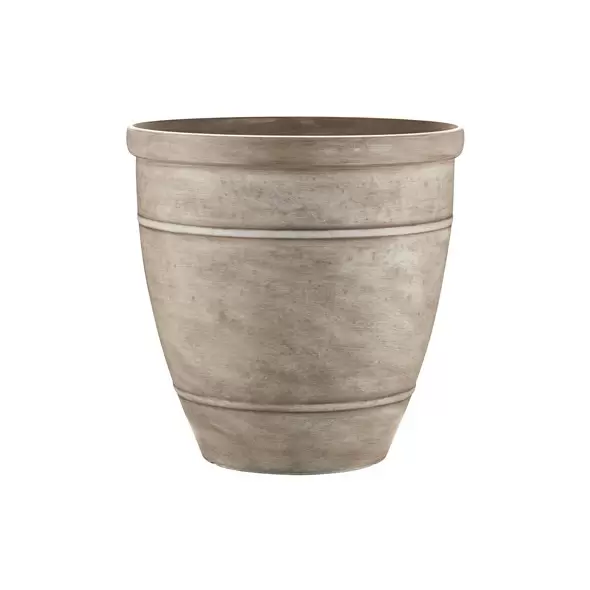 Southern Patio 18" Rubber Wright Planter Whitestone