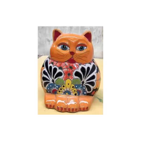 Talavera Cat Plump Planter