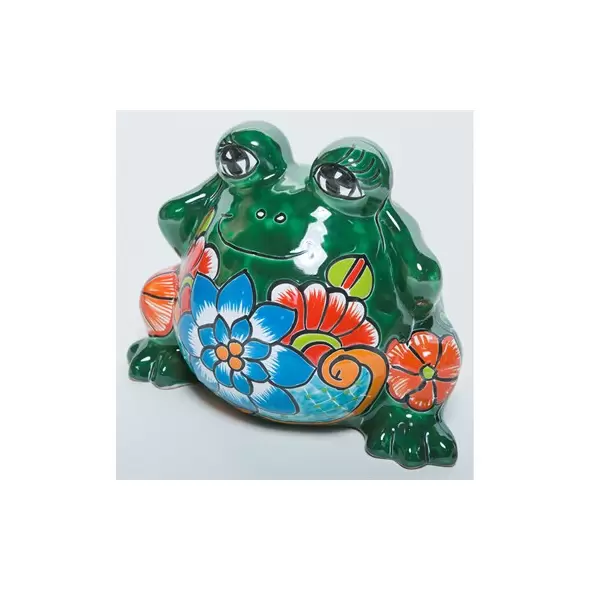 Talavera 14" Frog Round Statue