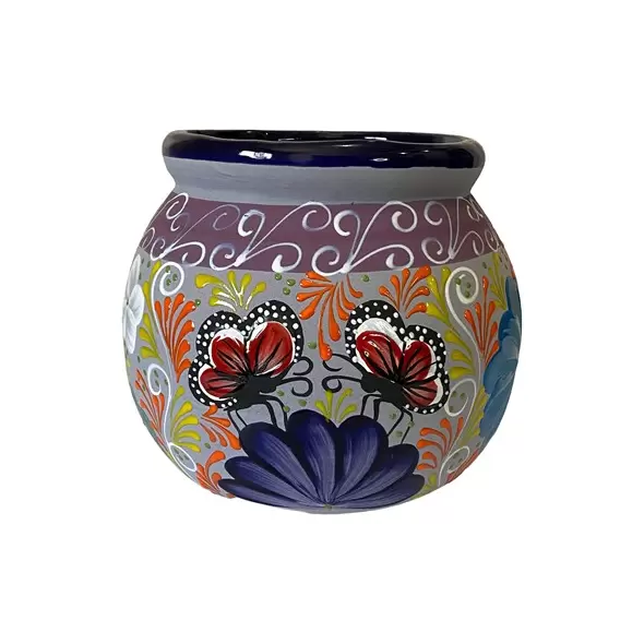 Talavera 11.5" Bella Especial Esfera Pot Blue