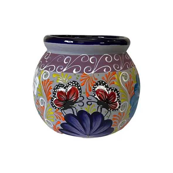 Talavera 14" Bella Especial Esfera Pot Blue
