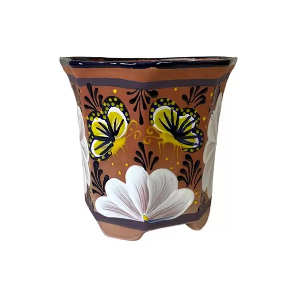 Talavera 8" Bella Especial Octagonal Pot Barro
