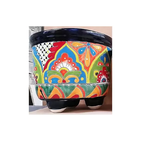 Talavera 12.5" Molcajete Pot