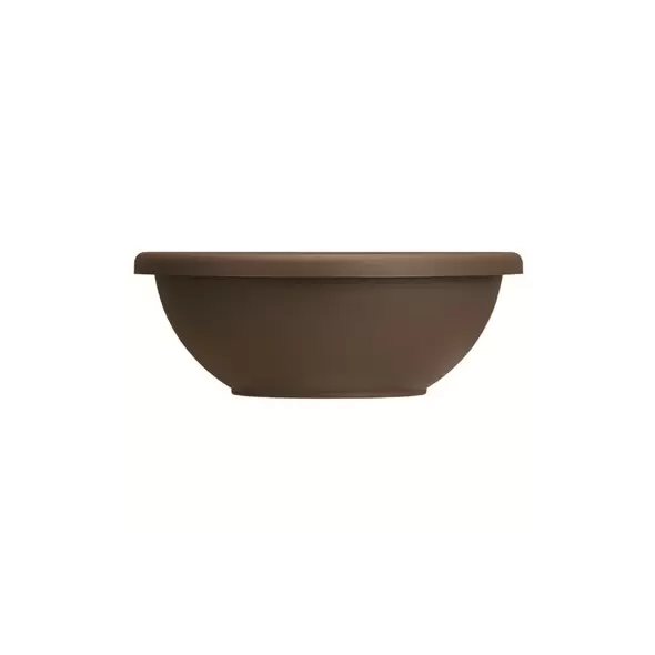 HC 22" Garden Bowl Planter Chocolate w/ Removable Drain Plugs Akro Mils
