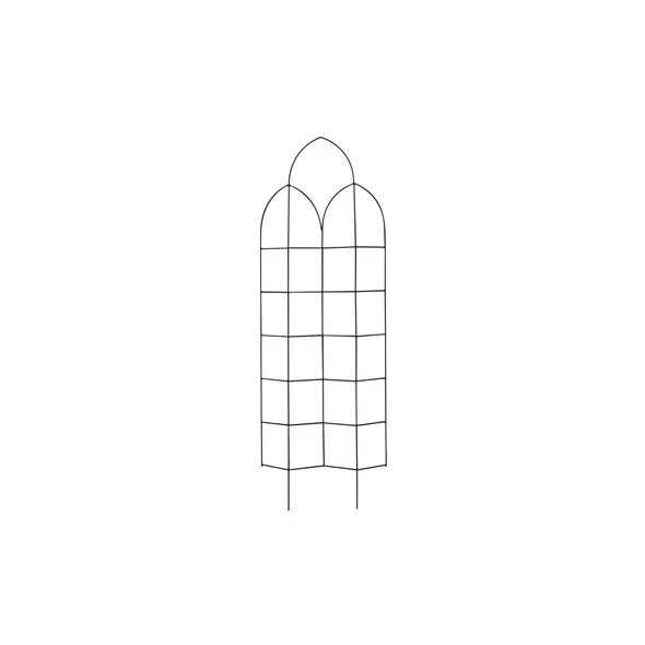 Panacea 72"x24" Black Offset Spires Trellis