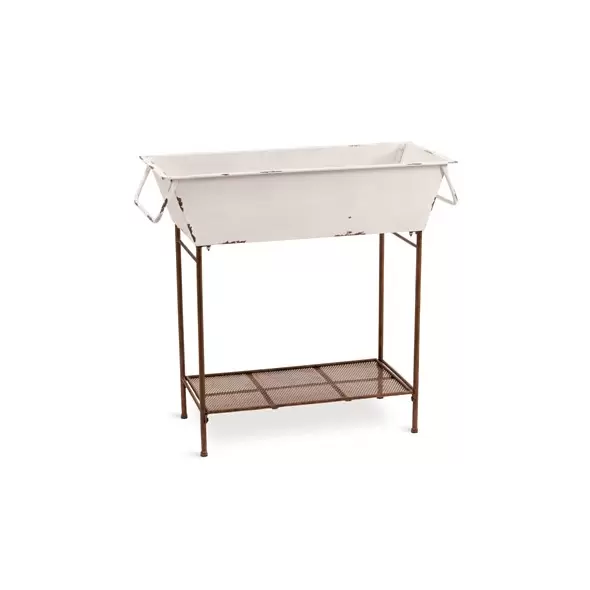 Deer Park Large White Tub Floor Planter