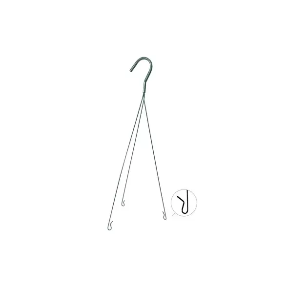 GS WIRE HANGER GREEN 3 STRAND FITS 12" AND 14" COCO LINED HANGING BASKETS